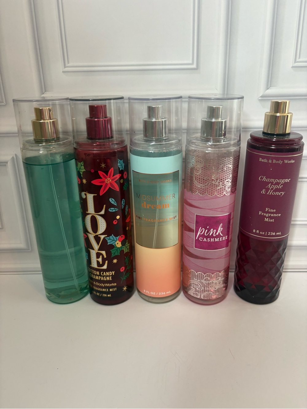 Bath & Body Works Fine Fragrance Mist Lot – 5 Bottles